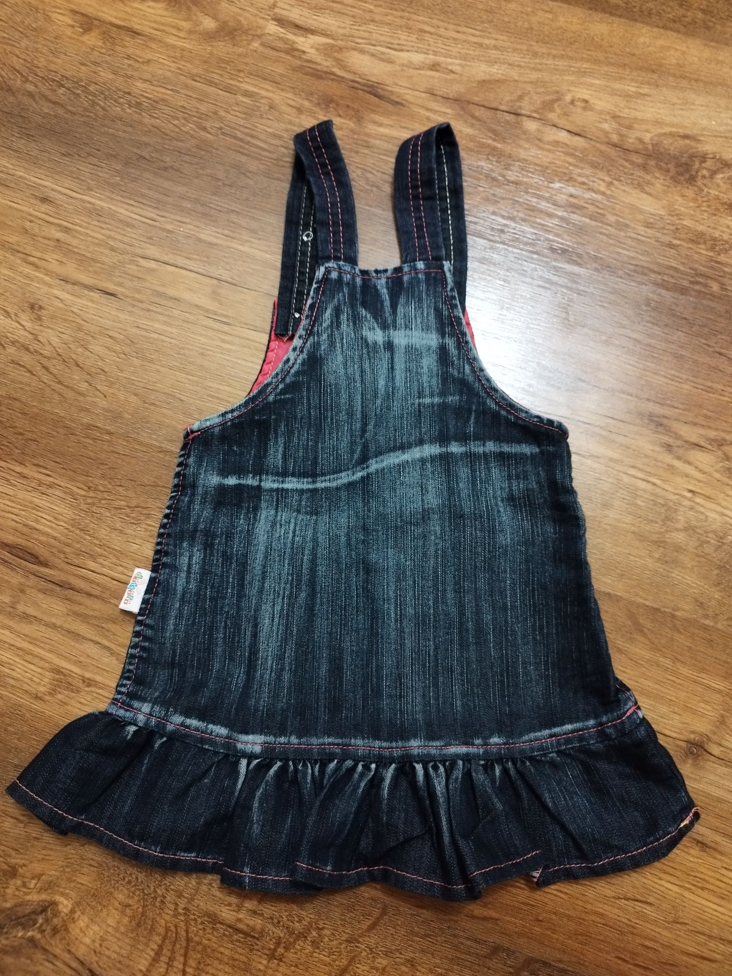 Sukienka jeansowa regulowana dla dziewczynki R.74/80