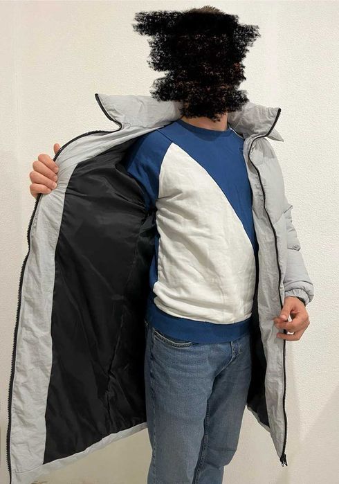 Куртка/пуховик чоловічий сірий новий