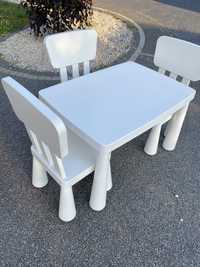 Stolik Ikea mamut +3 krzesła