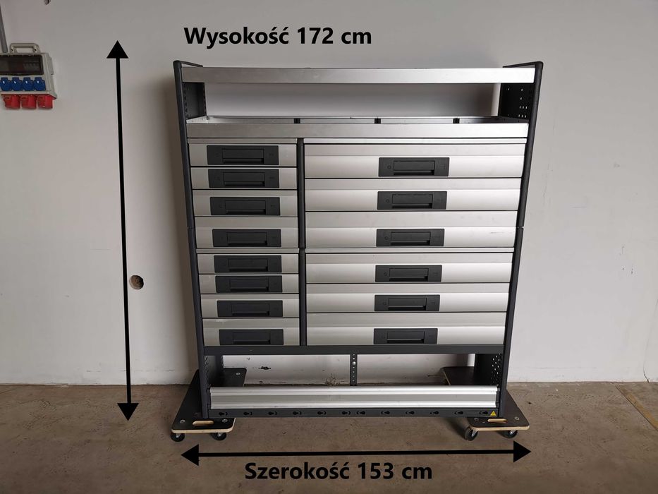 Zabudowa serwisowa warsztatowa regał samochodowy serwisowy ZESTAW BOTT