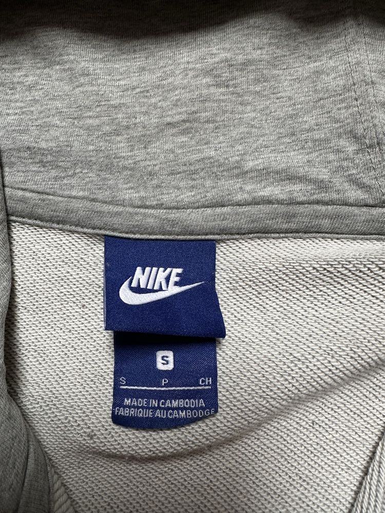 Bluza rozpinana z kapturem szara Nike unisex streetwear