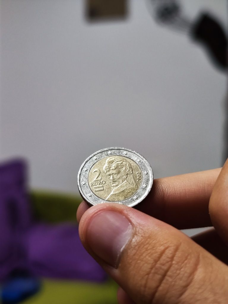 Moeda Áustria 2 euros 2002 Bertha Von Suttner