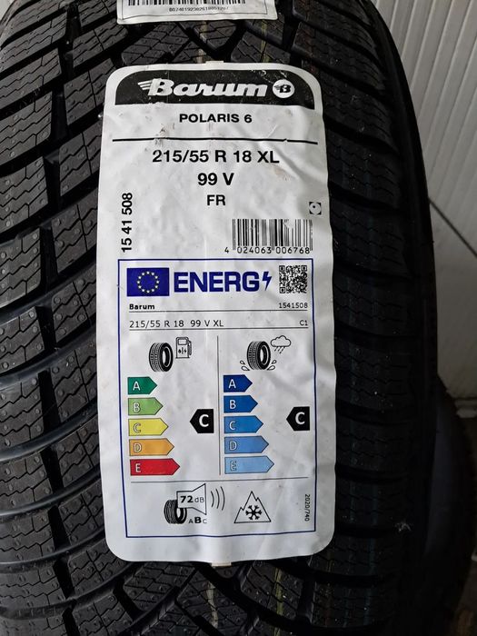 Nowe opony zimowe Barum Polaris 6  215/55 R18  99V XL