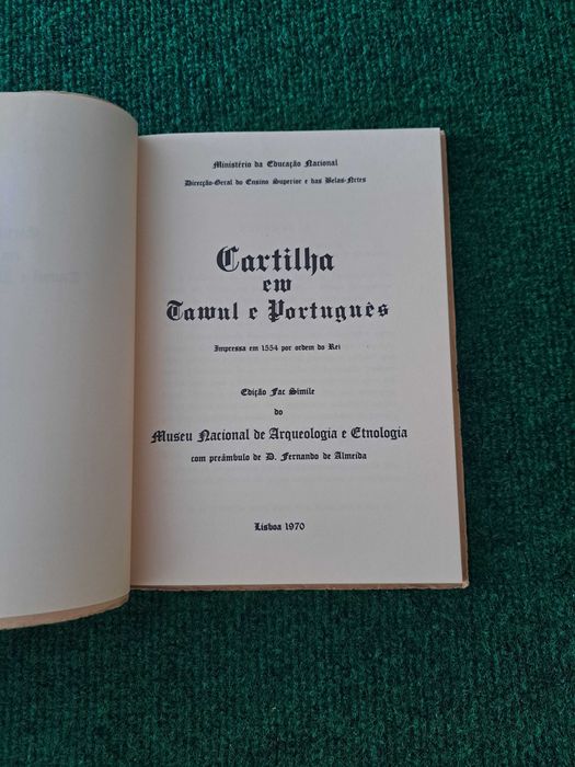 Cartilha em Tamul e Português (Edição Fac-Similada)
