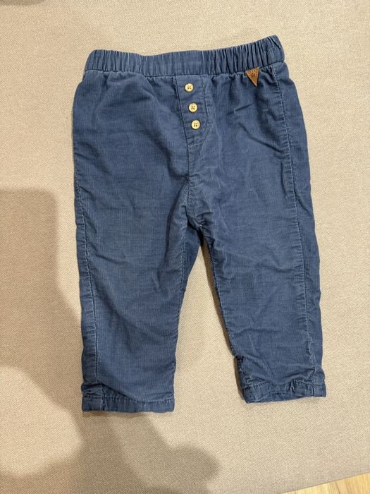 Штани h&m вельветові з підкладкою 6-9 місяців 74р