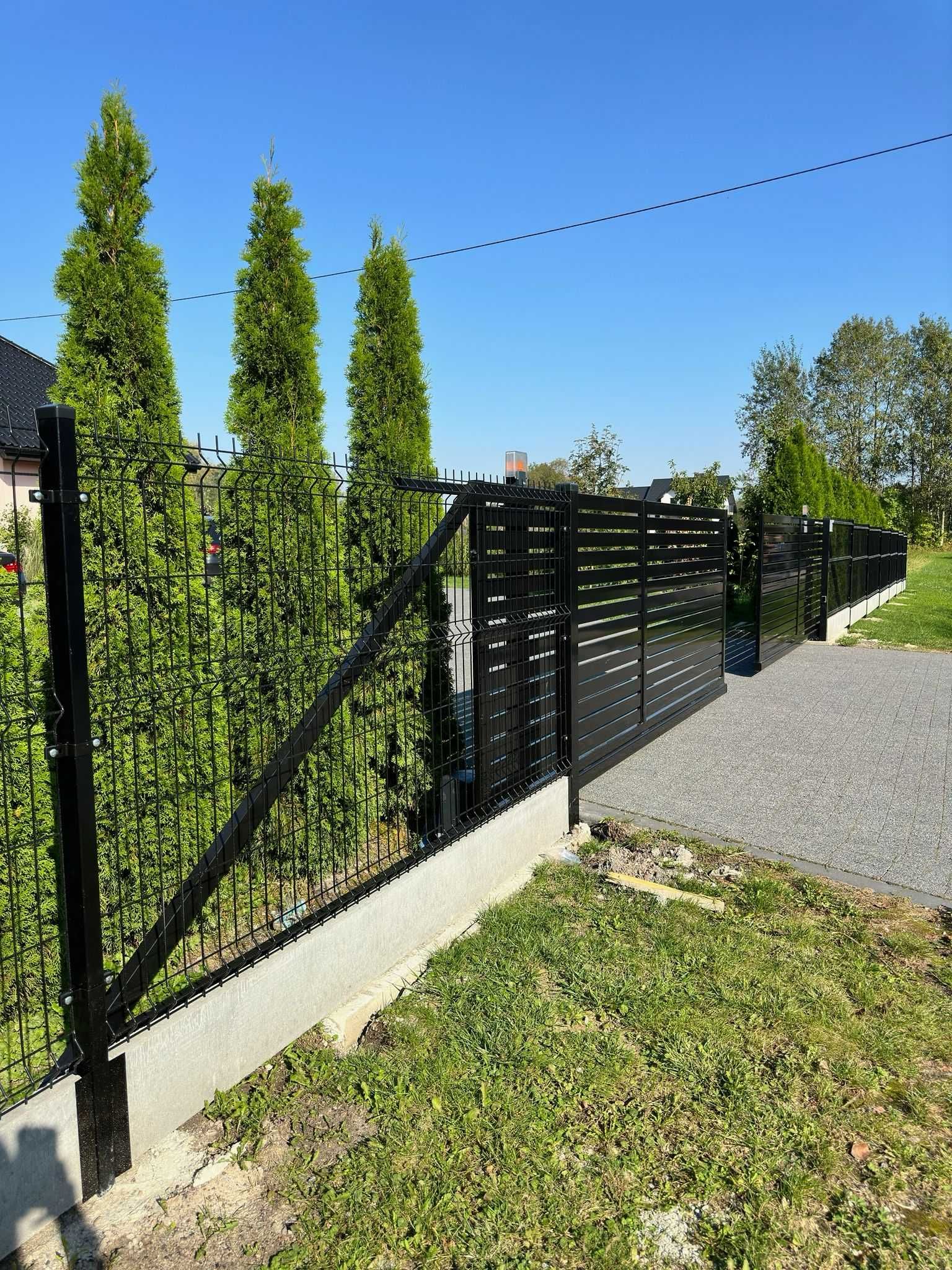 Ogrodzenie panelowe 3D, drut fi 4mm i 5mm z / lub bez podmurówki