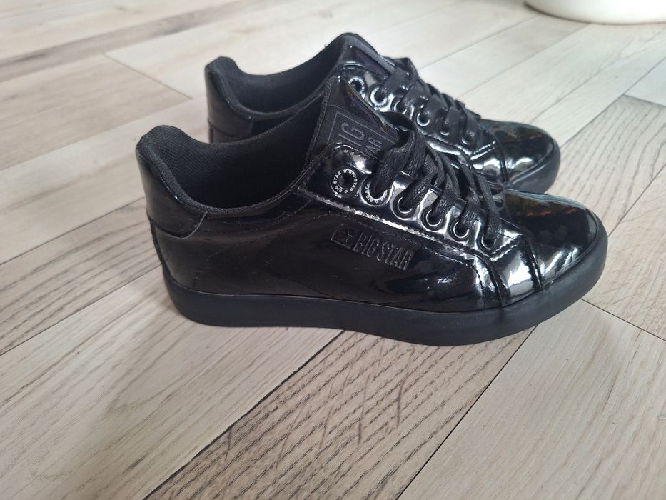 Big star czarne lakierowane sneakersy trampki 37