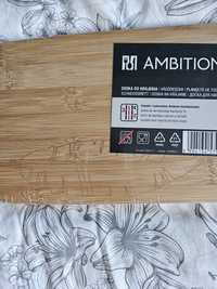 Bambusowa deska do krojenia z wzorem liścia Ambition