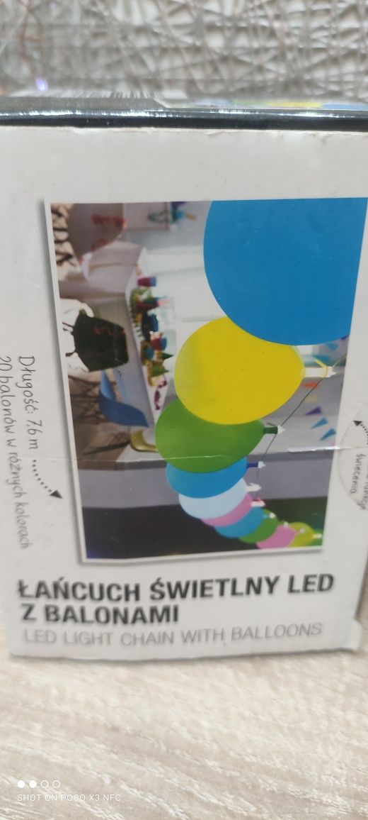 Łańcuch LED balony girlanda