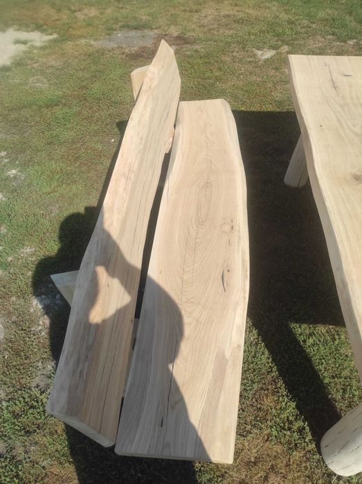 Zestaw dębowy ogrodowy, stół, meble ogrodowe