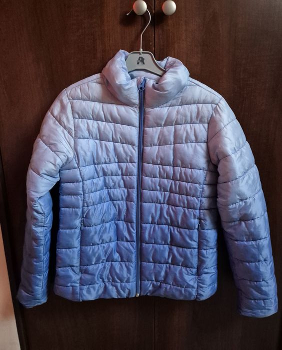 Kurtka błękitna 146 dziewczęca przejściowa