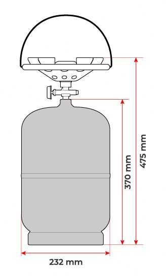 Комплект газовий кемпінговий 12 л. INTERTOOL GS-0012.