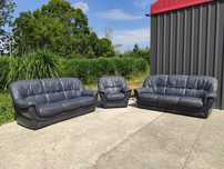 Sofa skórzana 3-osobowa (2 sztuki)+fotel- 100 % skóra naturalna!OKAZJA