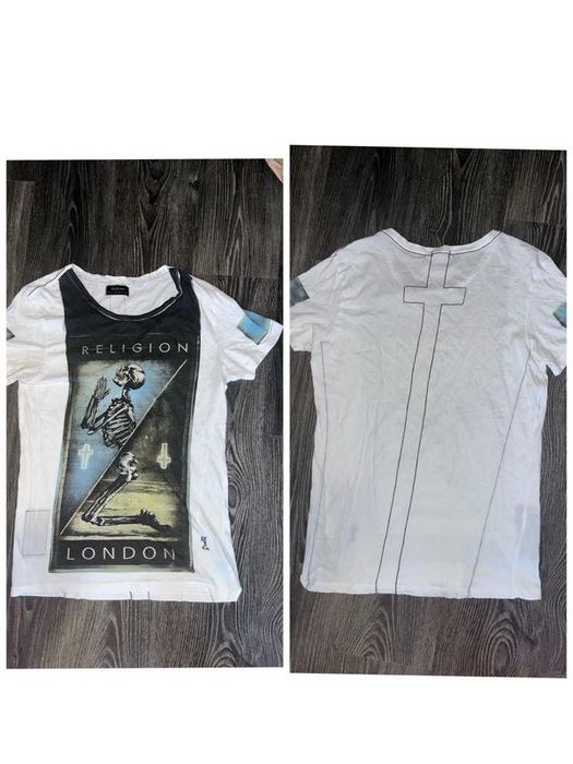 Religion t-shirt koszulka modlący się kościotrup krzyż