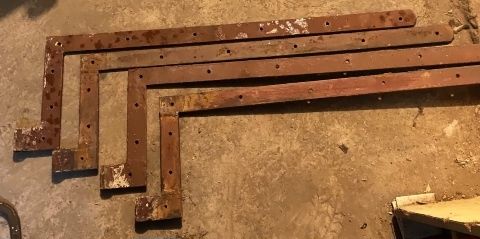 Zawiasy 4 szt. duże do drzwi bramy stodoły