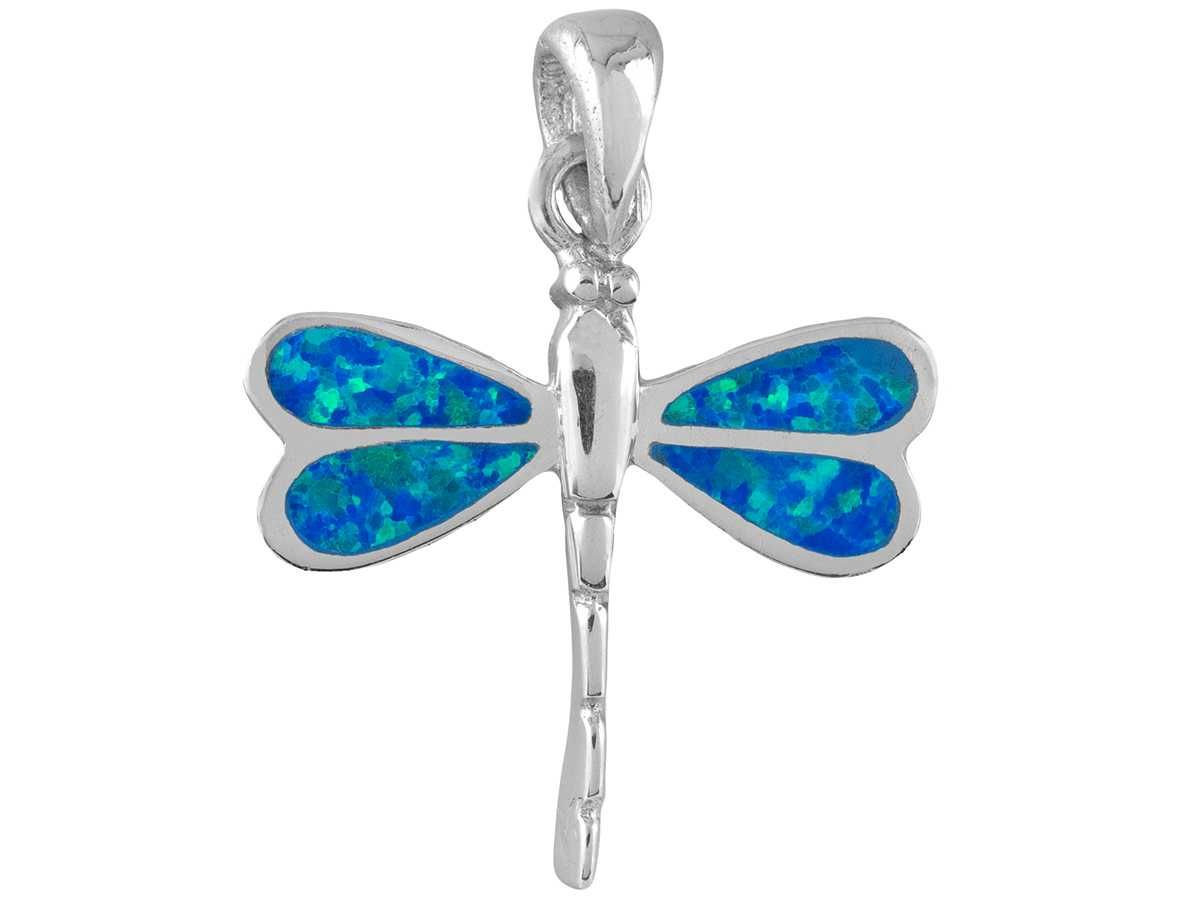VERSIL wisior wisiorek opal niebieski motyl motylek SREBRO 925