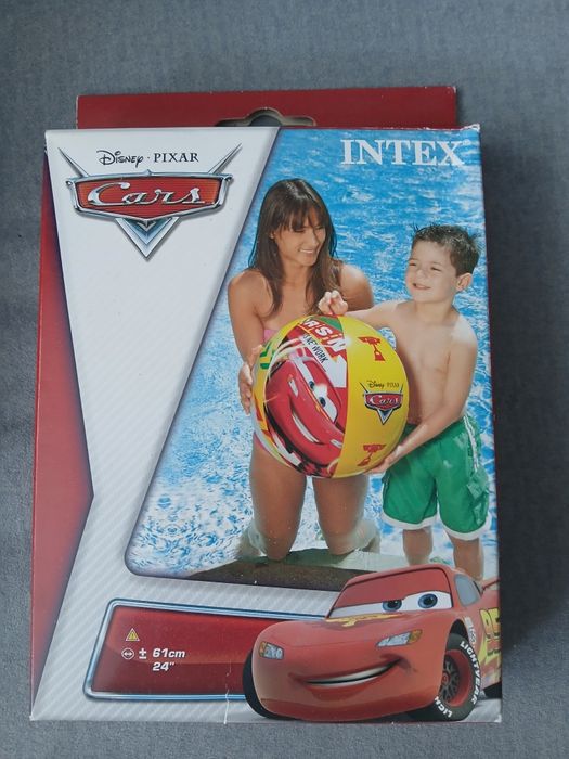 Nowa piłka plażowa Cars + klapki rozm 33