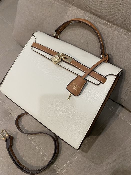 Сумка гермес келі бежева