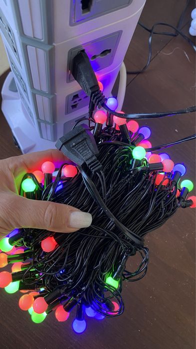 Гирлянда RGB (шарики) один светодиод=два цвета