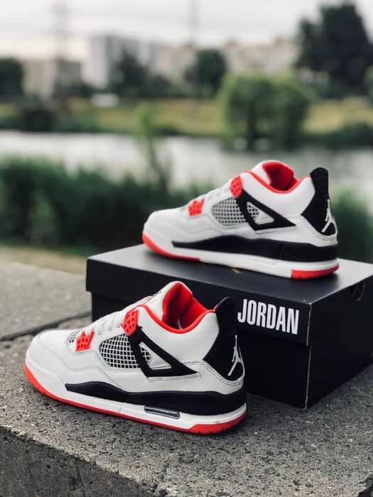 Кроссовки Nike Air Retro Jordan 4 red-white кроссовки Джордан 4