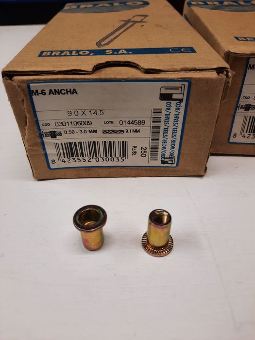 Porcas de rebitar bralo 90x145 M6