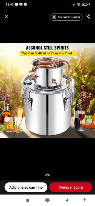 Alambicada de 50L em cuba de inox