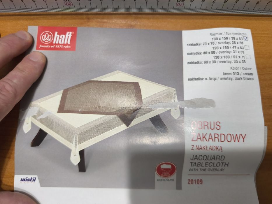 Obrus żakardowy na ławę