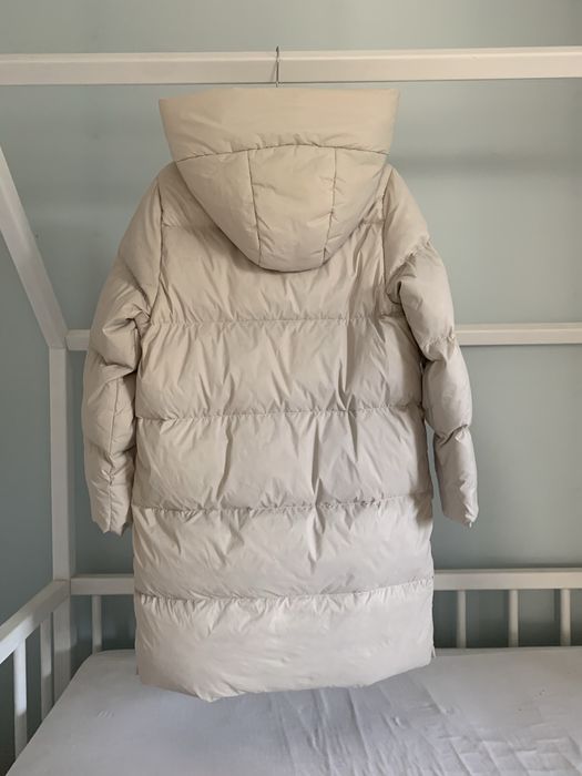 Płaszcz puchowy Zara kurtka pikowana zimowa XS|S