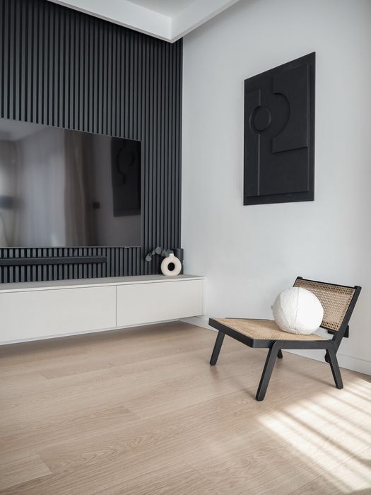 Fotel rattanowy krzesło wypoczynkowe czarny rattan H&M home