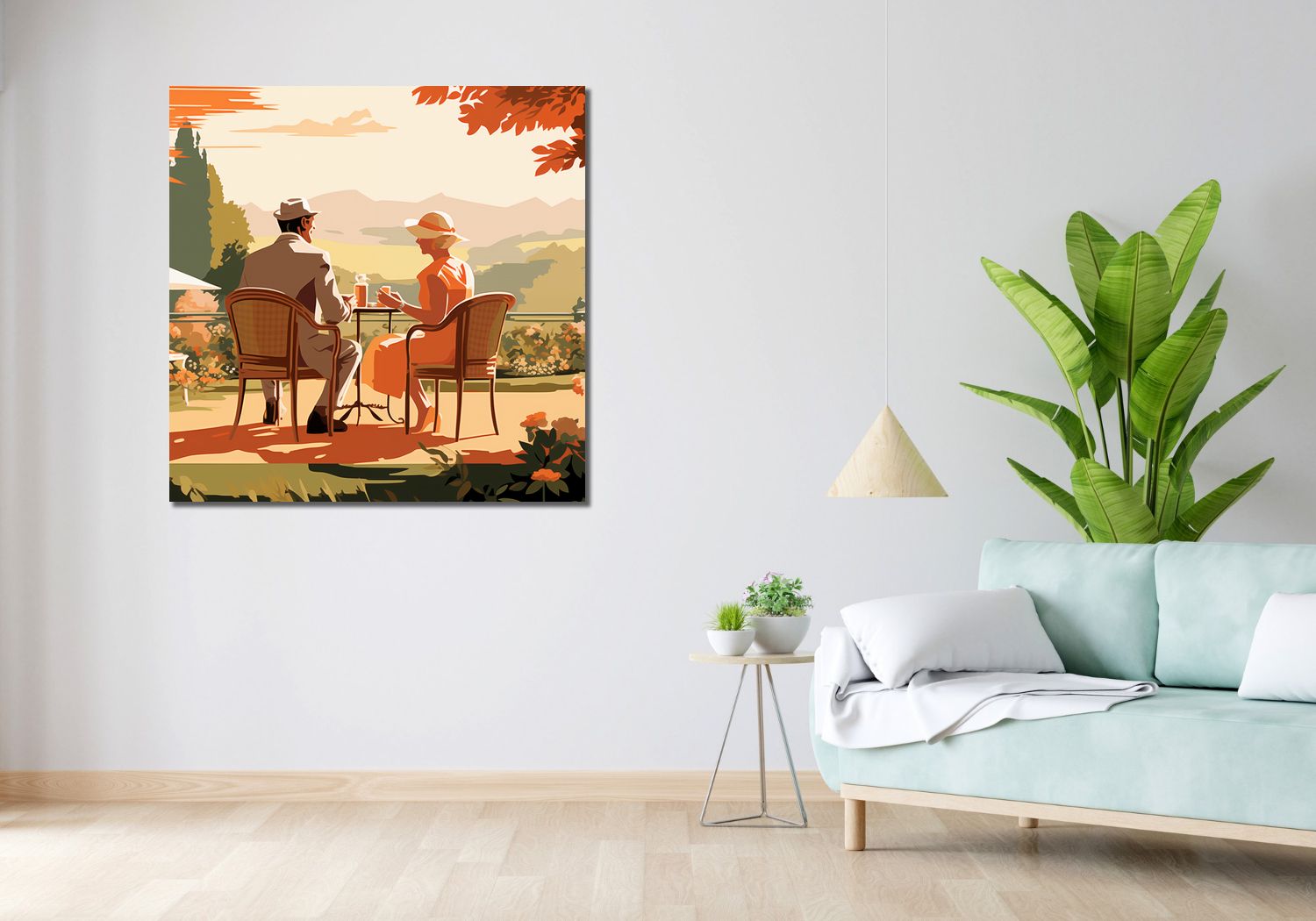 Obraz 100x100cm Retro Randka