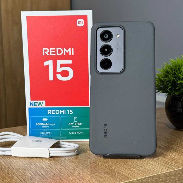 НОВИЙ Телефон Xiaomi Redmi 15 6/128Gb Black Купити Смартфон