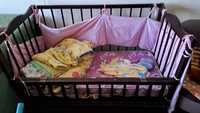 Дитяче ліжечка з матрасом та ковдрою