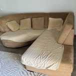 Sofa castanho em pele