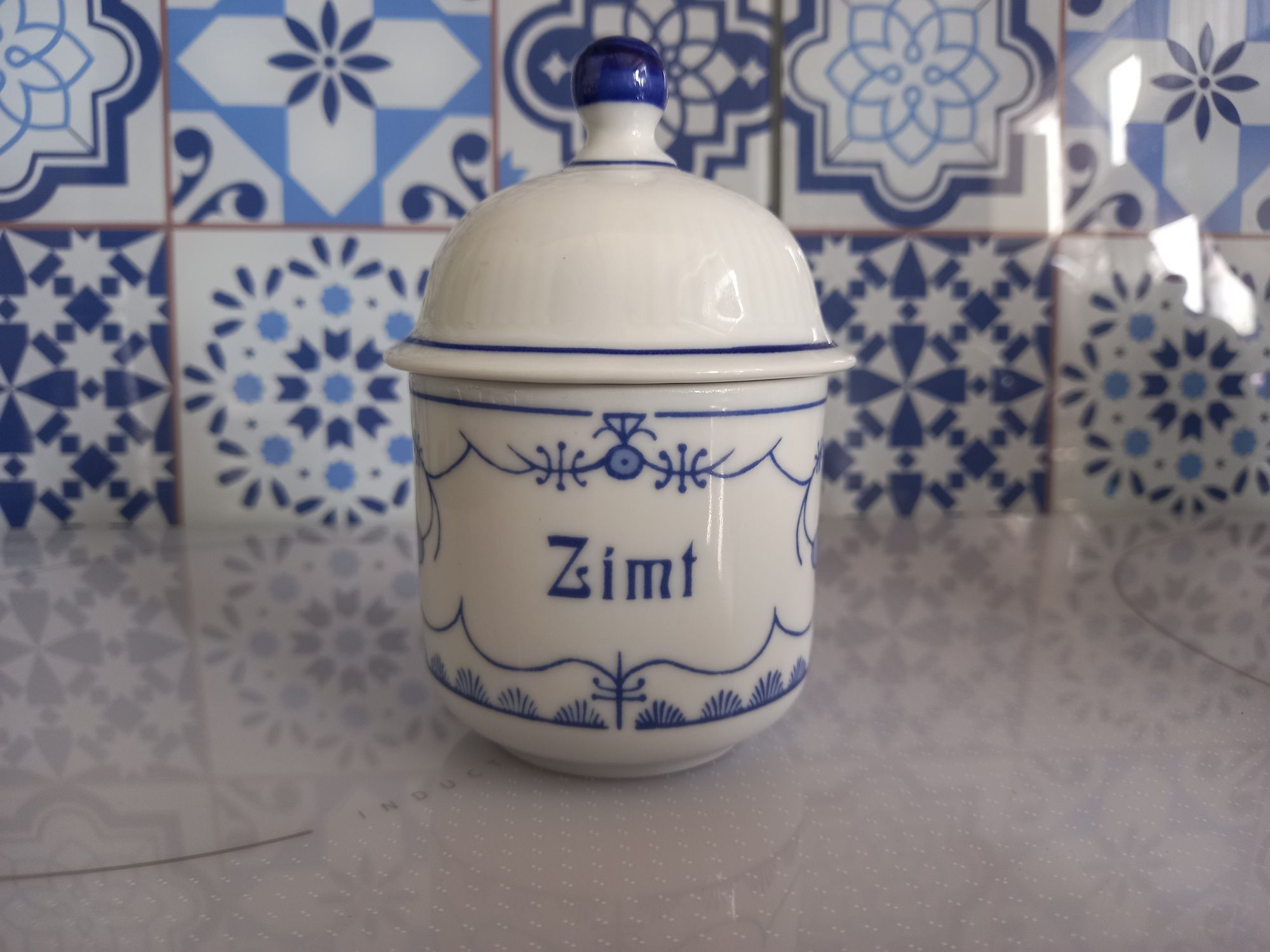 Porcelana KAHLA 9 pojemników przyprawy wzór słomkowy + półka OKAZJA