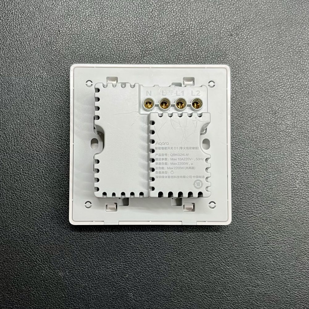 Aqara D1 c\neutro Interruptor Zigbee duplo encastrar