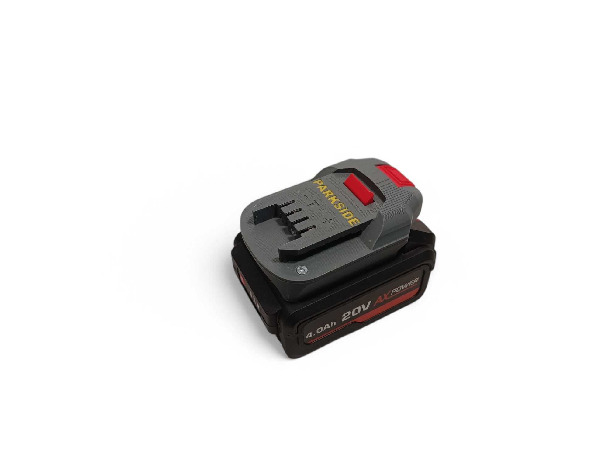 Adapter Parkside X20V na baterie FERM AX Power z Action