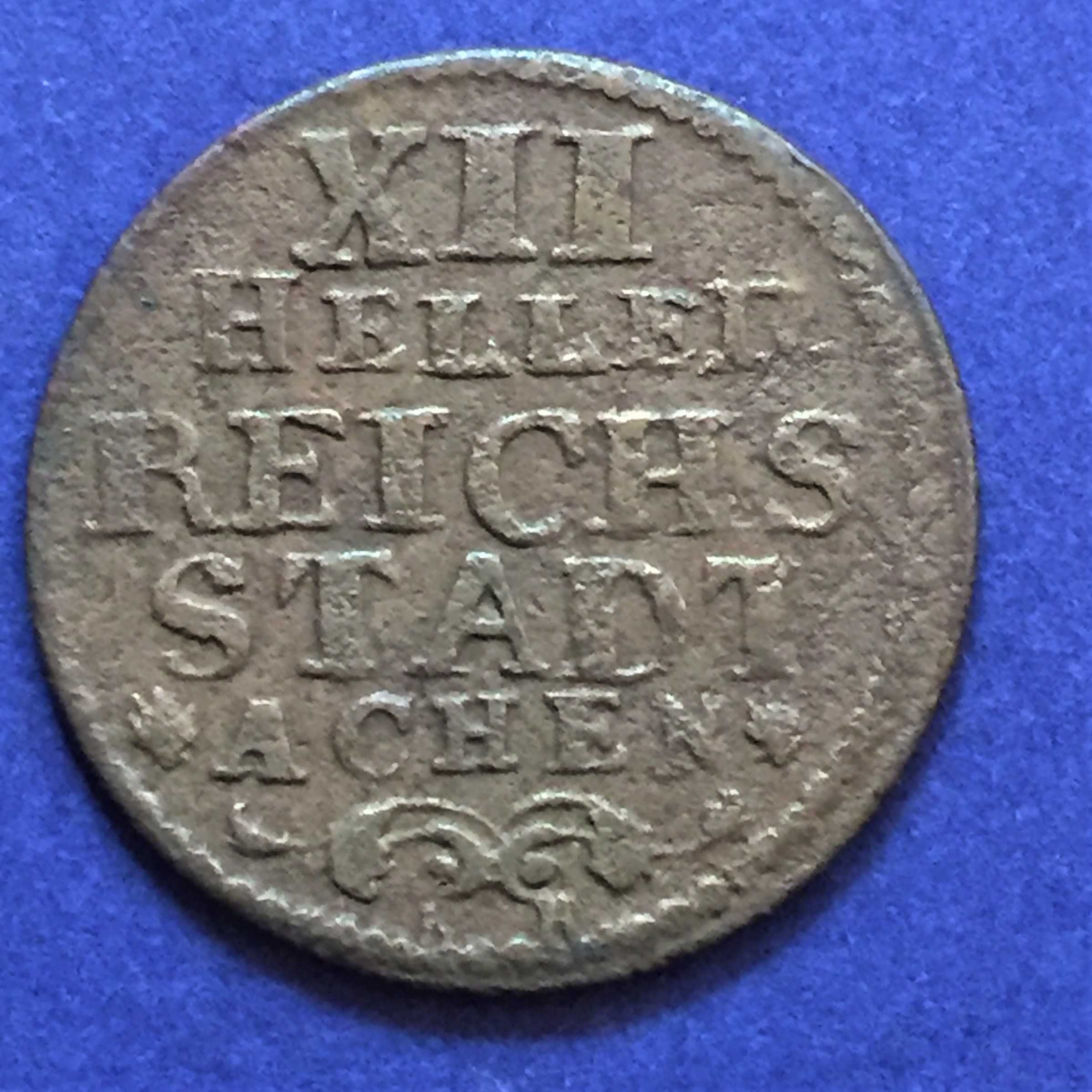 Alemanha 12 HELLER 1758, cobre