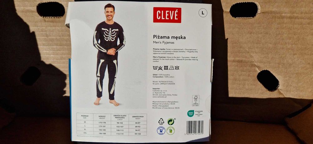 piżama męska rozmiar xxl nowa
