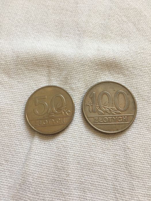 Monety z PRL o nominałach 50 i 100 zł