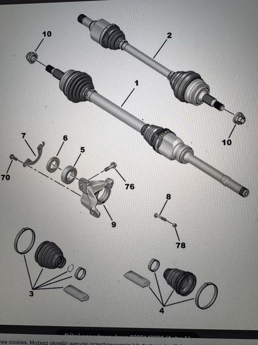 Opel Astra L  Prawa Lewa  strona Półosie nowe !!