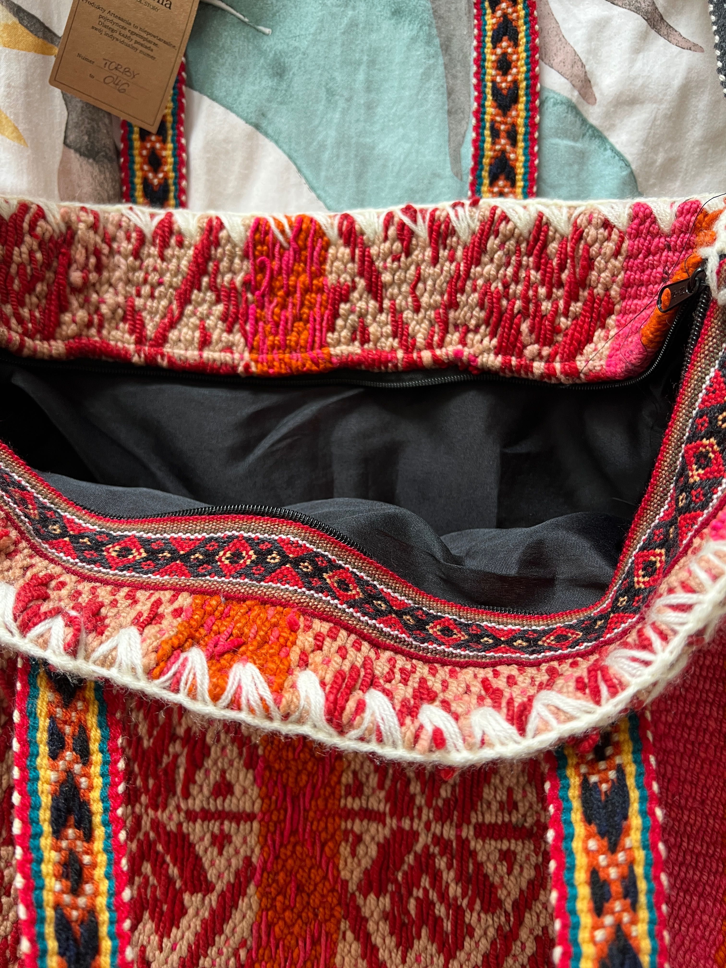 Artesania shopper torebka Peru tkana wełniana boho