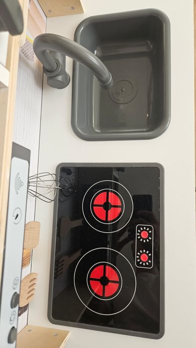 Kuchnia dziecieca drewniana zabawka lidl światełka dźwięki kuchenka