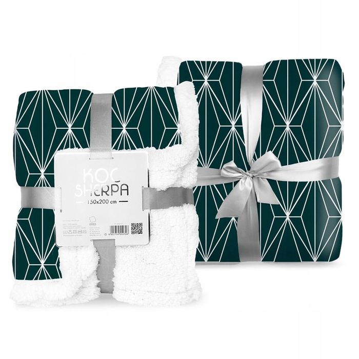 Koc na Łóżko 150x200 Mikrofibra Dwustronny Sherp