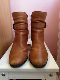 Botins camel em pele verdadeira Somewhere La Redoute