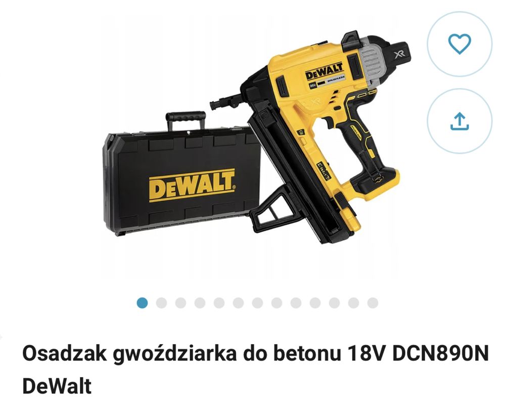 Osadzak gwoździarka Dewalt DCN 890n