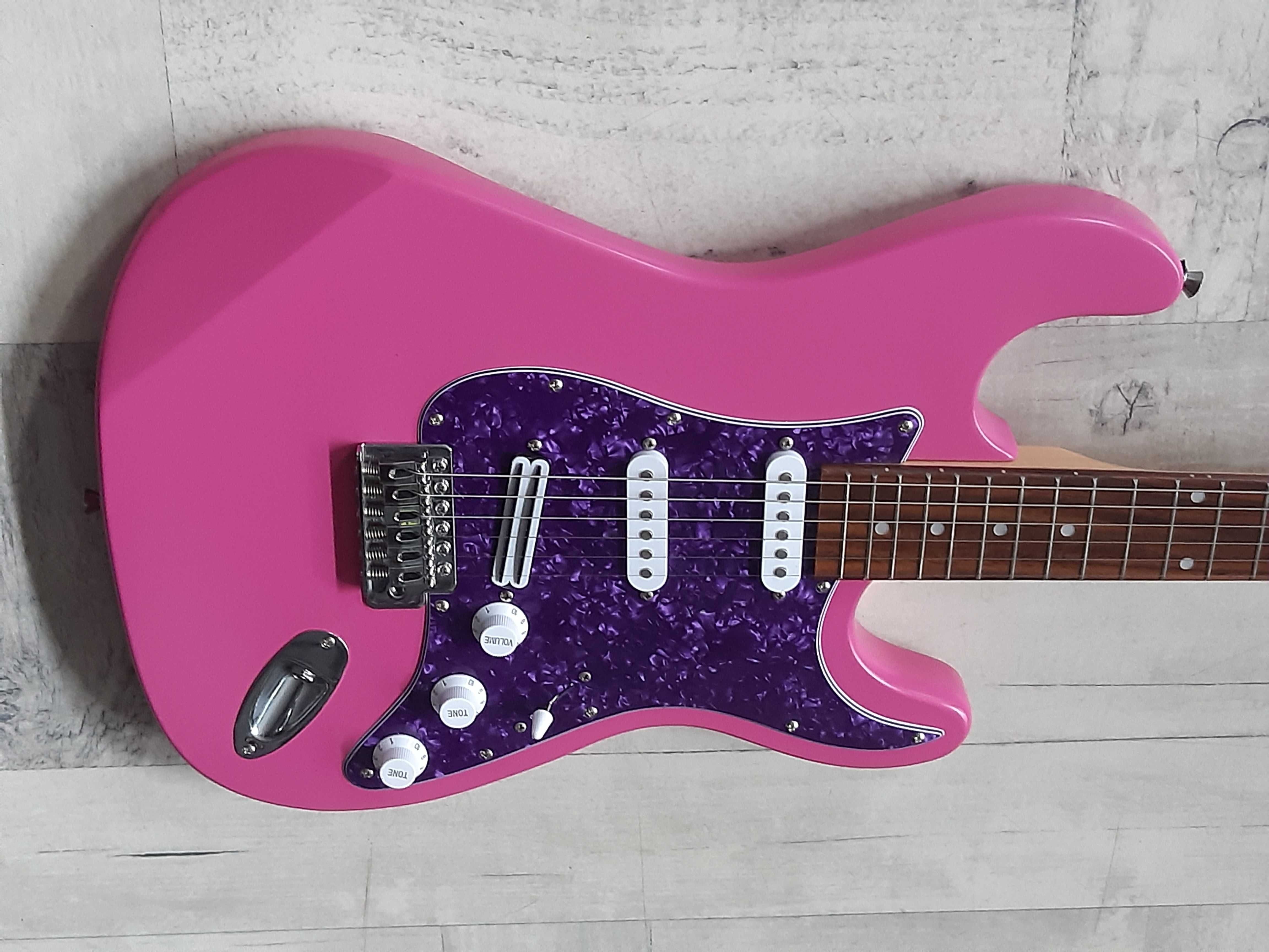 Piękna Gitara Stratocaster Pink Purple-HSS- wysyłka Gratis lub zamiana