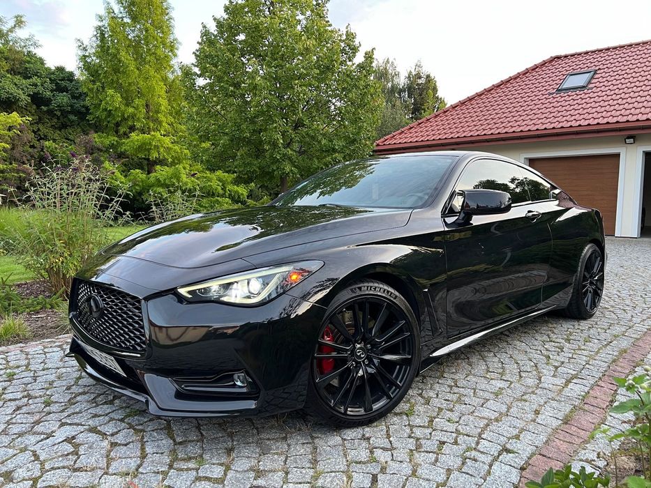 Infiniti Q60 550km Najmocniejsze Q60 AWD Red Sport w PL, all black, idealny stan