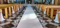 Biały dywan na ślub do Kościoła 17x1m Stan bardzo dobry