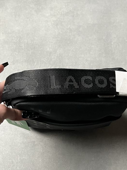 Сумка  lacoste black logo чоловіча