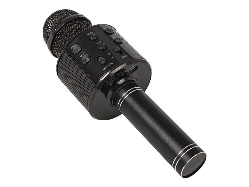 Bezprzewodowy mikrofon do karaoke Bluetooth USB SD Blow PRM402 czarny